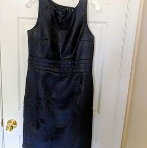 H&M Navy & Black Shift Dress Size 14